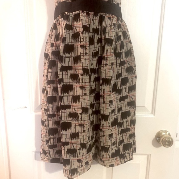 “BURLAPP” ANTHROPOLOGIE Silk Strapless Dress - Picture 7 of 15